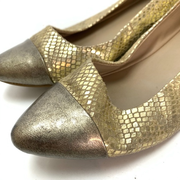 Kenneth Cole REACTION Gold Flats Slip On Shoes 7.5 - Picture 9 of 16